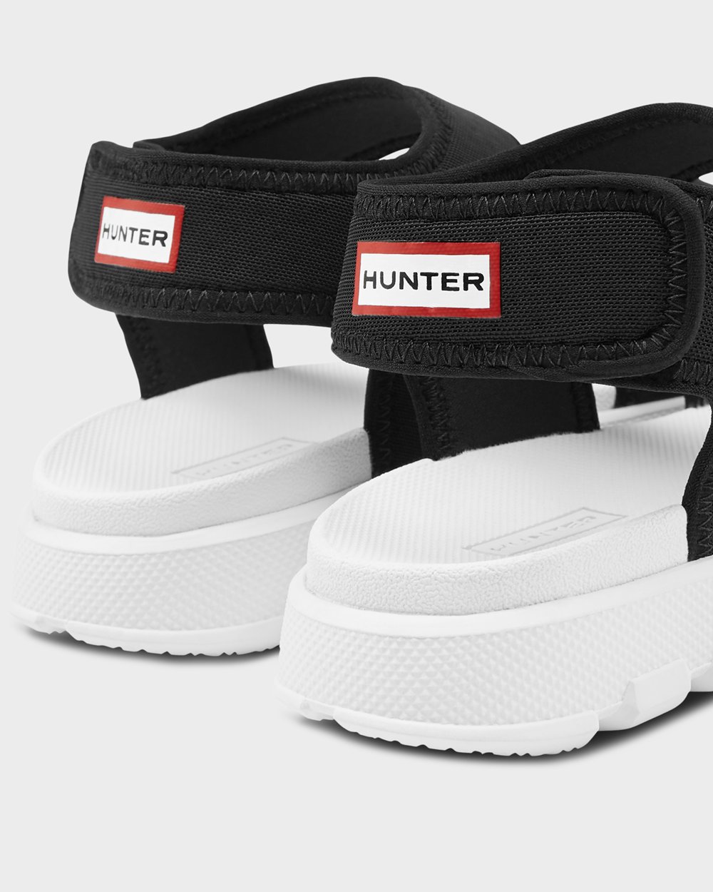 Hunter Mujer Original Outdoor Walking - Sandalias Negras - 854-KLXNFY